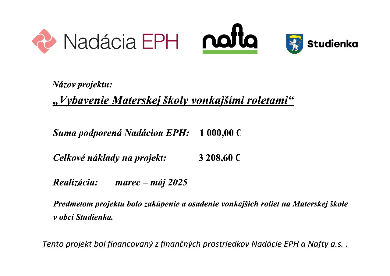 Projekty – Obec Studienka